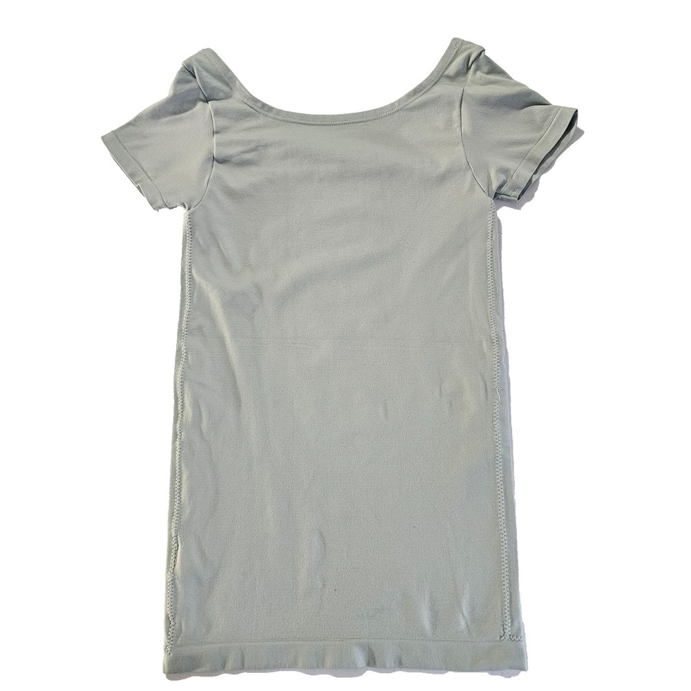 Aeropostale Seriously Soft Sculpt Womens Sage Green Square Neck Top Small Stretc - Picture 2 of 3
